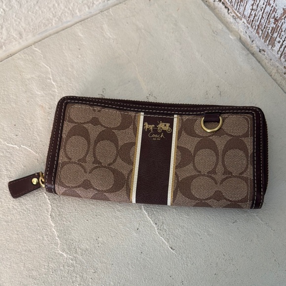 Coach Brown Signature Wallet - Picture 3 of 9
